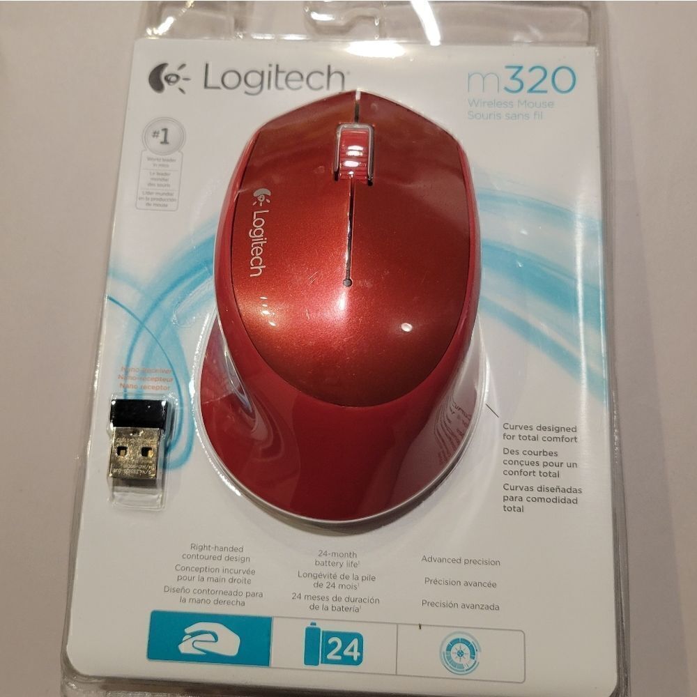 Logitech M320 wireless mouse 24 month battery life New!